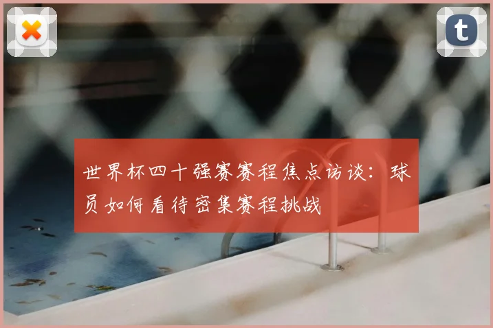 世界杯四十强赛赛程焦点访谈：球员如何看待密集赛程挑战